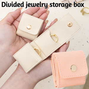 Microfiber Leather Light Luxury Compartment Jewelry Storage Bag Foldable Jewelry Storage Bag Zipper Jewelry Organizer Necklace