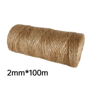 100M 2mm Jute Hemp Twine Cord For Rustic Wedding Decor And DIY Craft Making Supplies