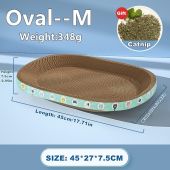 Oval Cat Scratcher Plus-Size Round Cat Scratcher For Big Cat Corrugated Durable Cat Scratch Toy