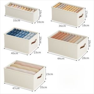 NEMOPH Oxford Cloth Storage Box Thickened Large Capacity Clothes Storage Organizer Household Drawer Style Storage Cabinet Wardrobe Use