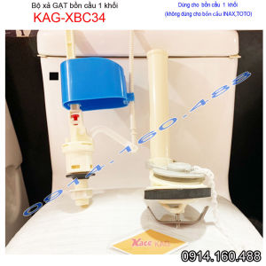 [HCM]Bộ xả cầu 1 khối tay gạt KAG-XBC34 cho cầu Caesar American Ruột thùng nước xí bệt liền khối xả trung D80mm gạt êm sử dụng tốt