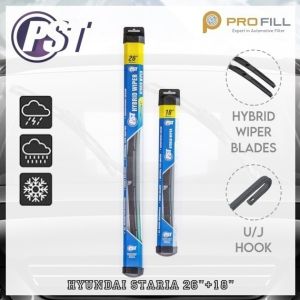 PST Hybrid Wiper Blade Set [Rubber Type] - Hyundai Staria 2022-Present 26"+18"