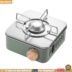 [Auto Vktech] Camping Cassette Stove with Storage Bag Picnic Cooking Stove Multi-Purpose Mini Cassette Stove for Emergency Situation