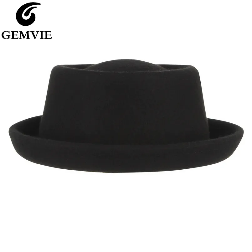 GEMVIE Classic 100% Wool Soft Felt Pork Pie Hat Fedora for Men Women Autumn Winter  Wool Hat Curved Brim Men Dress HatsTHK) | Lazada PH