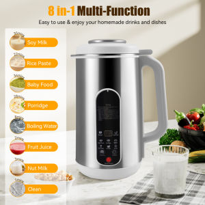 8-In-1 Plant Based Milk Maker With Auto Clean | 1200ml For Coconut Oat Soy & Nuts | Homemade In 20 Mins | Easy To Use