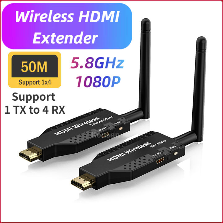 Wireless HDMI Extender 50M 5.8GHz 1080P WiFi Video Extension Transmit