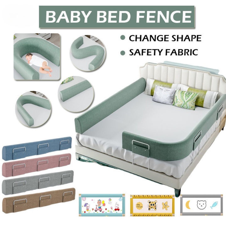 Bed Rail Guard Baby Anti-fall Bed Fence Soft Fence for Babies Kids ...