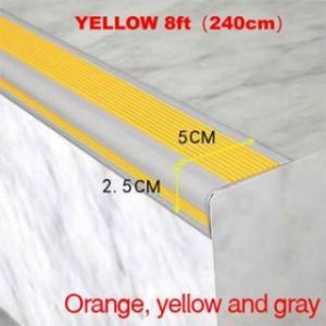 PVC Rubber Stair Tread Anti Slip Strip for Stair Ladders Self-Adhesive Stair Step Edge Trim