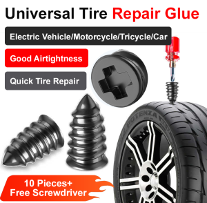 Quick Tire Repair Glue Stud Tire Seat Nail Enhancement Puncture Resistant Antileakage Spiral Design Tire Seat Fixing Nails Tire Seat Bonding Nails Environmentally Friendly