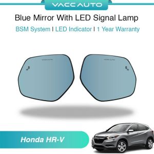 Honda HR-V HRV 1st 2015-2021BSM Blue Mirror with LED Signal Lamp Side Rearview Winker Mirror Lens VACC AUTO Accessories