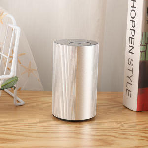 Floweroma Aluminum Alloy Car Diffuser Rechargeable Nebulizing Essential Oil Diffuser Matte Finish Bottom Warm Light Portable Aromatherapy Scent Machine