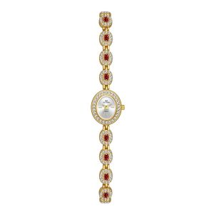 Womens Luxury Watch Brand Elliptical Elegant Diamond Bracelet Watch Fashion Waterproof Watch Reloj W126
