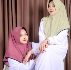Kiswah-hijab instan Tiara plat size M Lembut Nyaman TIARA HIJAB