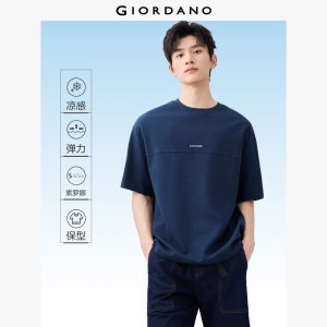Giordano Men Ice cooling letter embroidery short sleeve tee Free Shipping 01025396