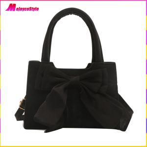 【NEW】 Women PU Bow Handbag Stylish Messenger Bag Large Capacity for Party Vacation