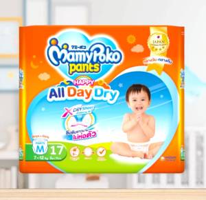 (1ห่อเล็ก-พร้อมส่ง)Mamypoko Pants happy all day dry -กางเกงผ้าอ้อมเด็กสำเร็จรูป
