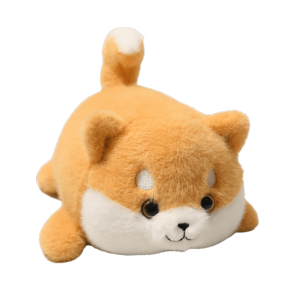FLEURS Fluffy Dog Plush Toy Soft Soft Material Puppy Sleep Pillow Sofa Cushion Round Lying Puppy Plush Doll Home Decor
