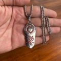 Kalung Liontin Yin Yang Variasi Tulisan China Gold Silver / Taoist Retro Edict Pendant / YinYang Symbol Necklace Taoism Pendant + Chain / Accessories Protection Safety Amulet Lucky Charm Import / Six Character Mantra Tao Simbol Pelindung Kebahagiaan. 