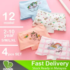 Five Sets of Cartoon Children's Underwear, Girls' Triangle Cotton Underwear  2-15 Years Old Size. (Color : Height, Size : 70-90cm)