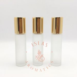 Islas Aromatics Roller Bottle Frosted Durable Stylish Glass 10ml Gold Cap Travel Daily Use