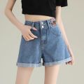 hot pants jeans wanita celana denim korean style jumbo short pants kekinian bigsize cewek fashion. 