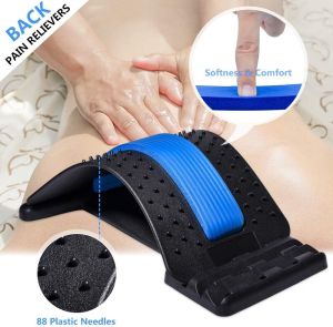 Magic Lumbar Support Back Multi-Level Back Stretching DeviceBack Massager for Bed & Chair & CarMulti-Level Lumbar Support Stretcher Spinal Lower and Upper Back Stretcher Support and Pain Relief