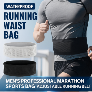 Waterproof Running Waist Bag Mens Professional Marathon Sports Bag Adjustable Running Pouch Runners Belt Workout Waist Bag跑步腰包