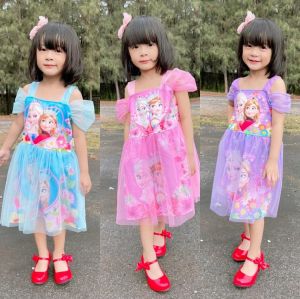 2-8ขวบ ชุดเอลซ่า แต่งมุ้ง สกรีนกระโปรง ชุดกระโปรงเด็ก เดรสเด็กผู้หญิง เสื้อผ้าเด็กผู้หญิง เสื้อผ้าเด็กผญ ชุดเด็กผู้หญิง ชุดเด็กผญ [289]