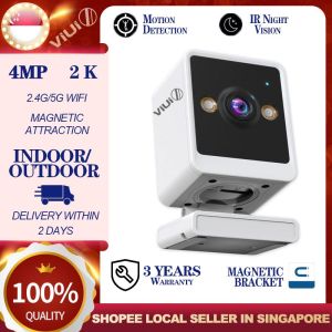 4K Outdoor CCTV Camera with Magnetic Mount &amp Two-Way Talk - 1080p/4K Dual wifi Smart Motion Detection for Instant Alerts