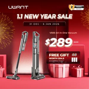 Uwant V500 Auto Empty Station Vacuum Cleaner | 25kPa Powerful Suction | Dust Tank Scraper | Long Battery