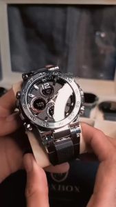 FOXBOX Jam Tangan Lelaki LIGE Digital Sport Watch For Men Swimming Waterproof LED Fashion Electronic Silicone Wristwatch Dual Display Men Watches For Gift Children
