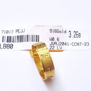 JIN JING CINCIN FESYEN SIZE 22-24 EMAS 916 TULEN 3.26G/3.43G