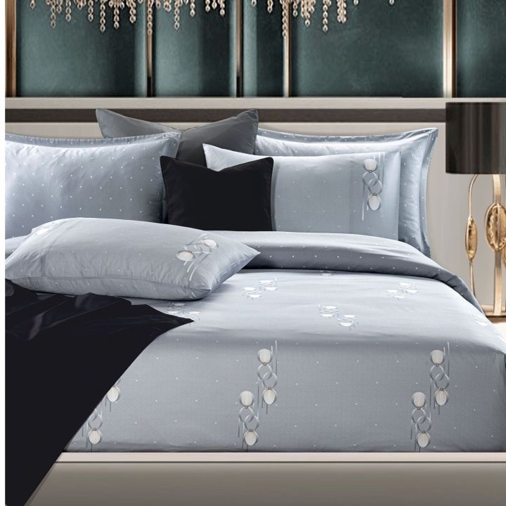 SANTAS ชุดเครื่องนอน ขนาด 6.5 ฟุต 3 ชิ้น (ไม่รวมผ้านวม) ดีไซน์ ZELL ทอ ...