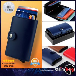 DM RFID Card Holder Men Wallets Money Bag Male Vintage Black Short Purse PU Leather Slim Thin Wallets Man Wallet Purse Man Handy Bag Wonderful Hands Hold Feeling EZ 381