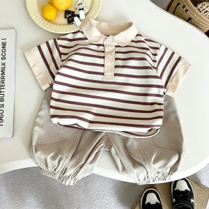 DIIMUU Kids Clothing Sets Summer Boy Casual Outfits Short Sleeves Tees+Shorts Suits For 1-4 Years
