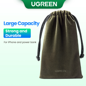 UGREEN Phone Pouch Bag for Power bank Mobile Phone Accessories Portable Waterproof Drawstring Protection Powerbank Bag-Large size