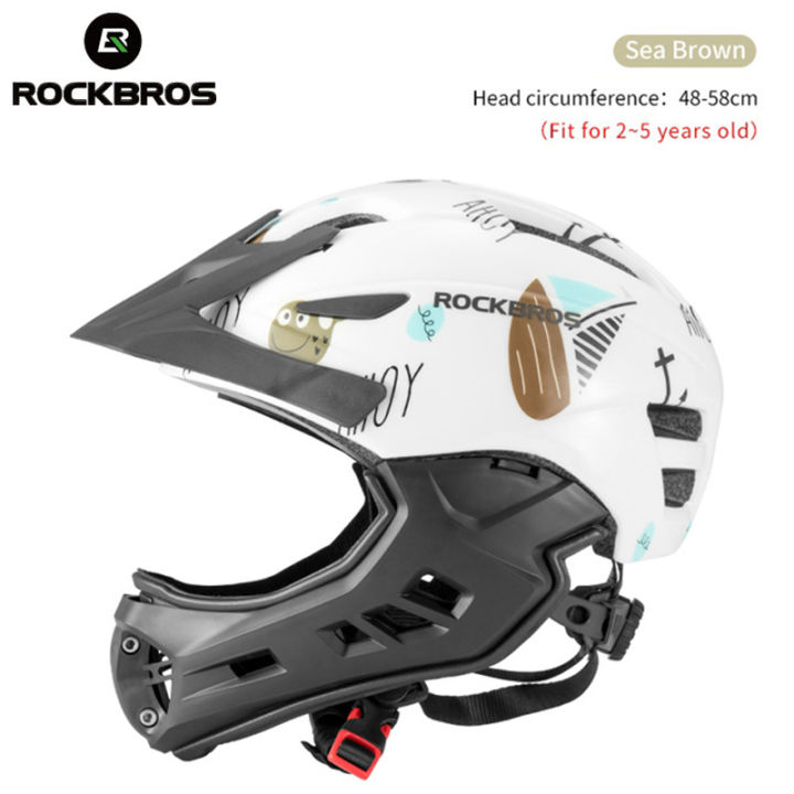 ROCKBROS Ultralight Children MTB Cycling Helmet Motorcycle Kids Helmets  Childs Downhill MOTO Safety Headpiece Protection Gear