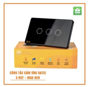 Công tắc Datic Hunonic kết nối Wifi điều khiển từ xa qua điện thoại3 nút. Bảo hành 1 năm