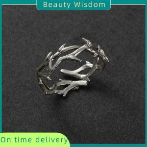 Beauty Wisdom Vintage Goth Thorns Couple Rings For Men Women Irregularity Opening Vine Punk Ring Party Jewelry Gifts Accessories