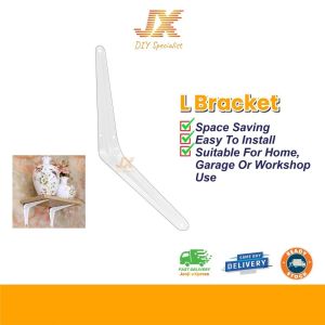 L Bracket Wall Light Duty Shelf Brackets Shelf Shelve Corner Brace Bracket Connector Besi Sesiku L Dinding 4" 5" 6"