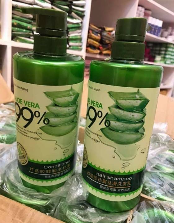 Original 99 Aloe Vera Hair Shampoo 700ml And Conditioner 700ml Repair Moisture By Piece And Set 3404