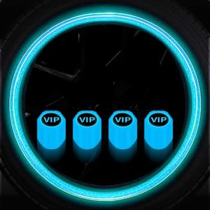 SADSAF Night Glowing 4pcs Waterproof Dust Cove Tyre Stem Air Caps Car Wheel Auto Parts Nozzle Cover Plastic Tire Valve Stem Caps Tyre Stem Cover Luminous Valve Cap Stem Air Valve Caps