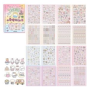 Lovely Kpop Sticker Cartoon Scrapbook Sticker Book Decorative Sticker Self-Adhesive Sticker for Photocards Journal