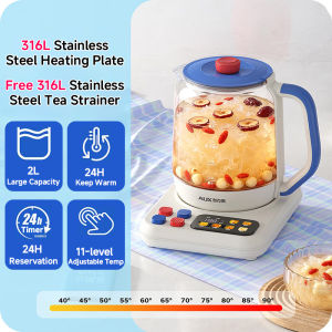 TA1 Grade Pure Titanium 2L Health Pot Electric Kettle Portable Tea Dessert Cooker 11 Adjustable Temperature 24h Keep-Warm & Reservation Multifunction Food Grade Glass Jug