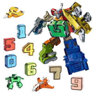 Number Transformer children deformation toy robot tank helicopter airplane mathematics game montessori early education