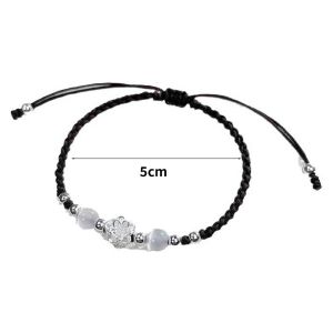 Cặp Đôi Phong cách cổ xưa quà Vòng đeo tay điều chỉnh được vòng tay dệt làm thủ công sen