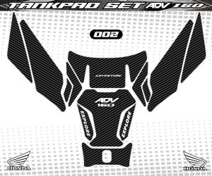 STIKER RESIN HONDA ADV 150 TANK PROTECTOR PAD MODEL KARBON ANTI GORES