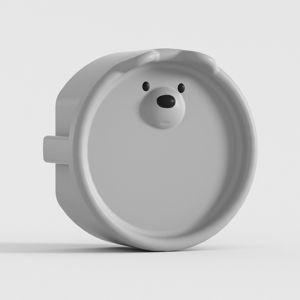 HamshMoc European Standard Socket Cover Baby Proof Outlet Plug 2 Hole Dustproof Anti Shock Bear Shape Recessed Design