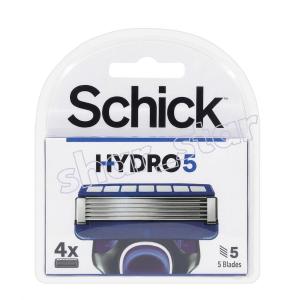 Schick Hydro 5 Basic Razor 4-Pack 5 Blade Flip Trimmer Hydrating Gel Box Sensitive Skin