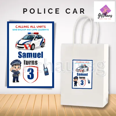 GifthausSG Personalised Birthday Party Goodie Bag Gift Bags Custom Paper Bag Teachers Childrens Day Wedding Christmas Xmas